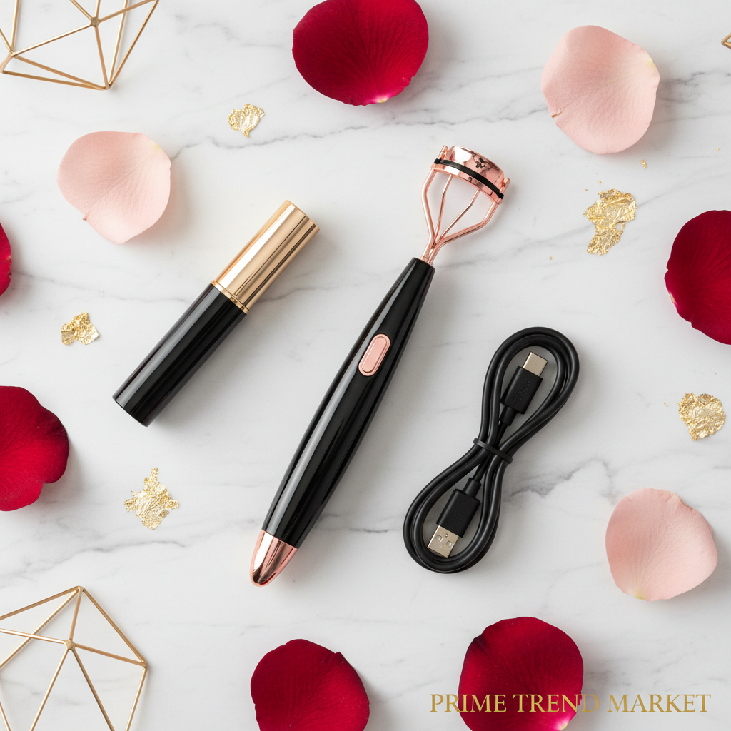 2-in-1 Electric Heated Eyelash Curler & Eyebrow Trimmer – USB Rechargeable | Portable Beauty Tool for Women — Prime Trend Market