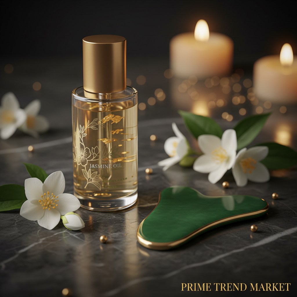 Luxury Gua Sha Ritual Beauty Bundle | Heated Gua Sha + Jasmine Oil + Massage Cream — Prime Trend Market