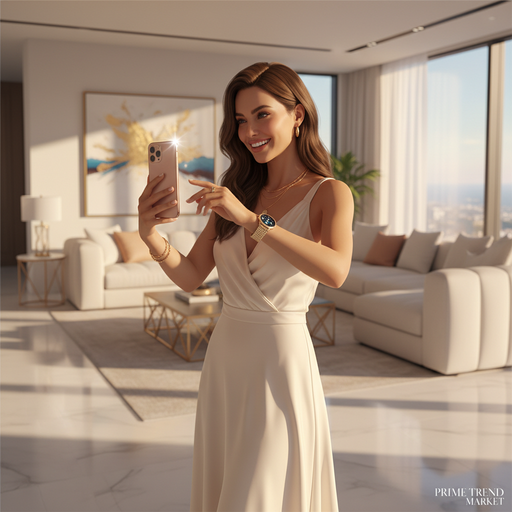 Luxury Women's Bling Smartwatch — Menstrual Cycle, Heart Rate, Remote Photography & More — Prime Trend Market