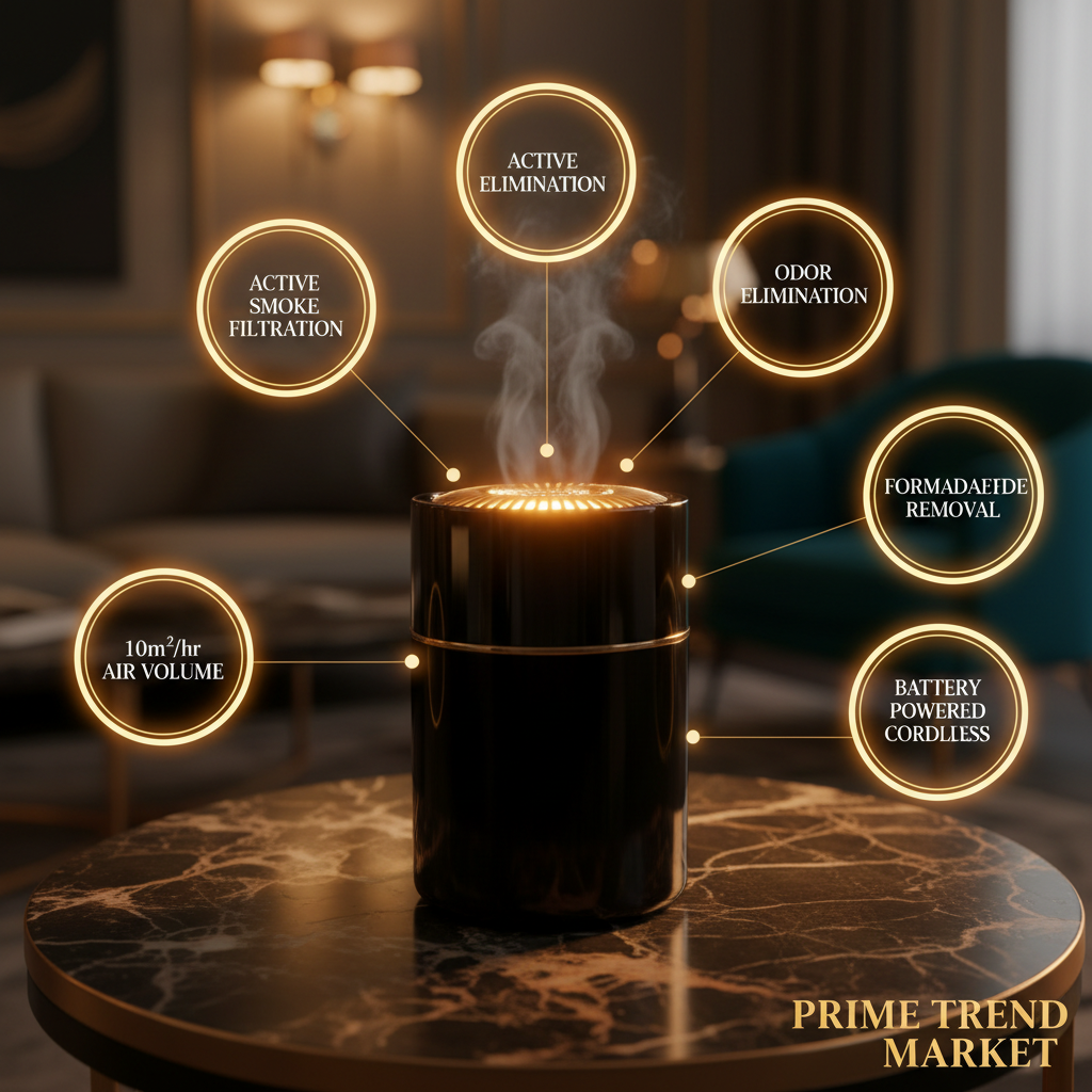 PureAsh™ Smart Smokeless Ashtray & Air Purifier — High-End Home Odor Eliminator — Prime Trend Market