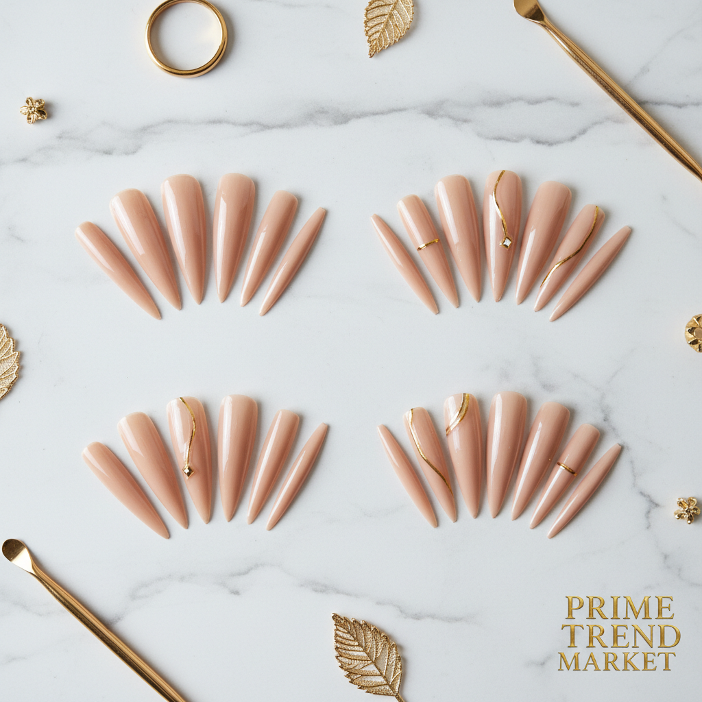 Nude Stiletto Press-On Nails — Wearable Fake Nails | XS S M L — Prime Trend Market