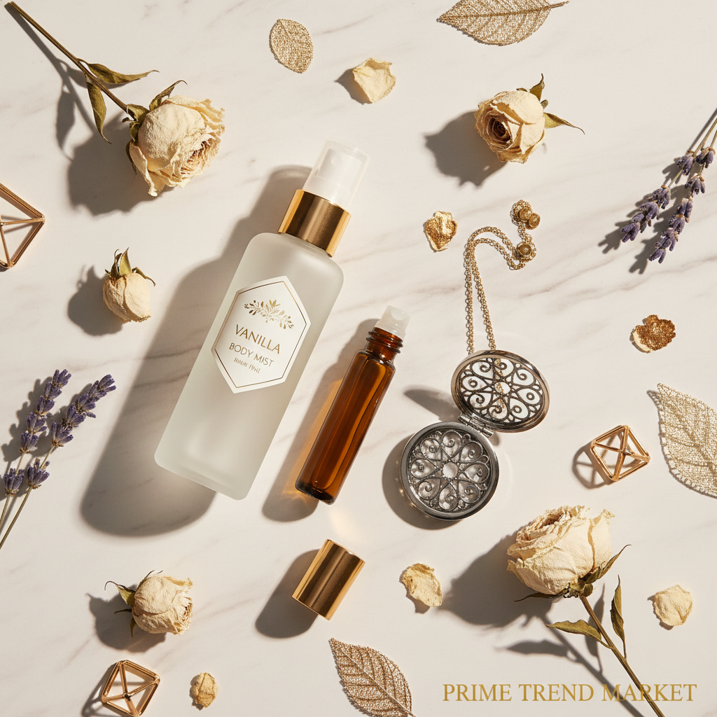 Fragrance Layering Set — Body Mist + Roller Perfume + Aromatherapy Locket — Prime Trend Market
