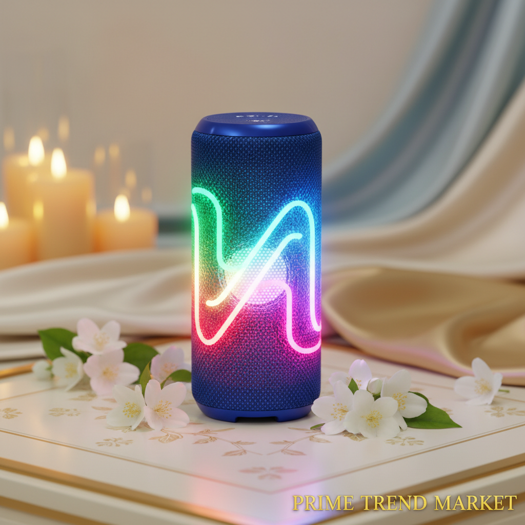 BassGlow™ RGB Bluetooth Speaker — Wireless Portable Bass Sound with Neon Light Show — Eliza & Tuan