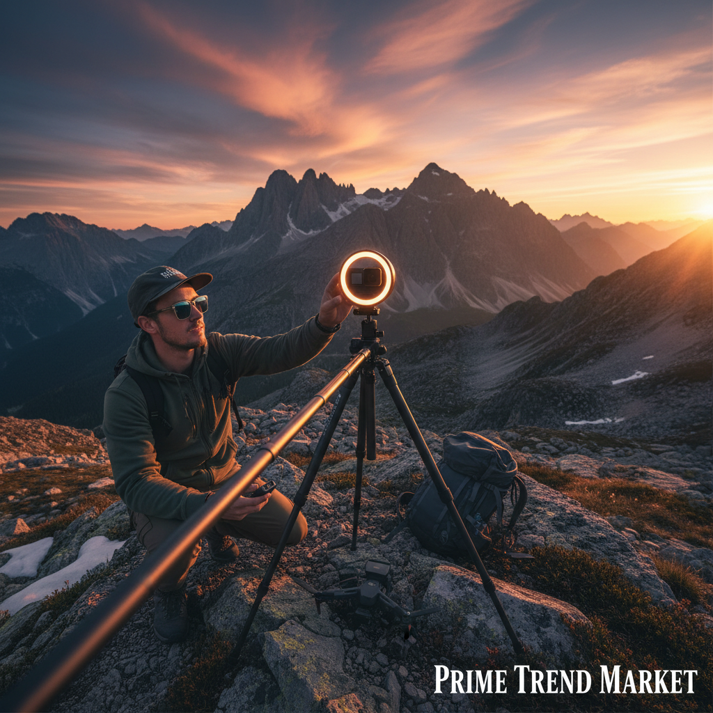 Action Creator Bundle | Waterproof 4K Action Camera + Selfie Stick Tripod with LED Ring Light + Magnetic Power Bank — Prime Trend Market