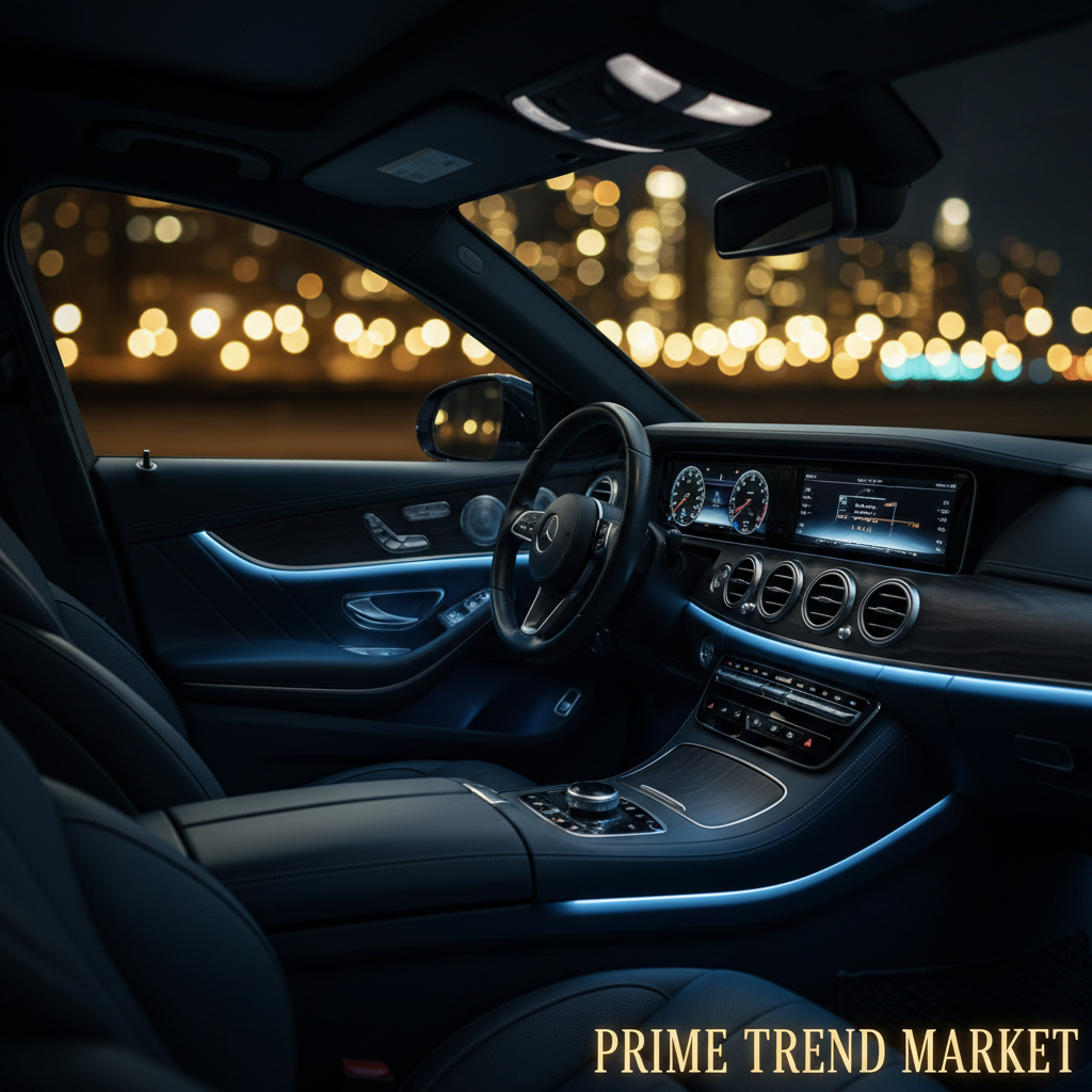 4Pcs Car Interior LED Atmosphere Light Set – Blue Ambient Glow — Prime Trend Market