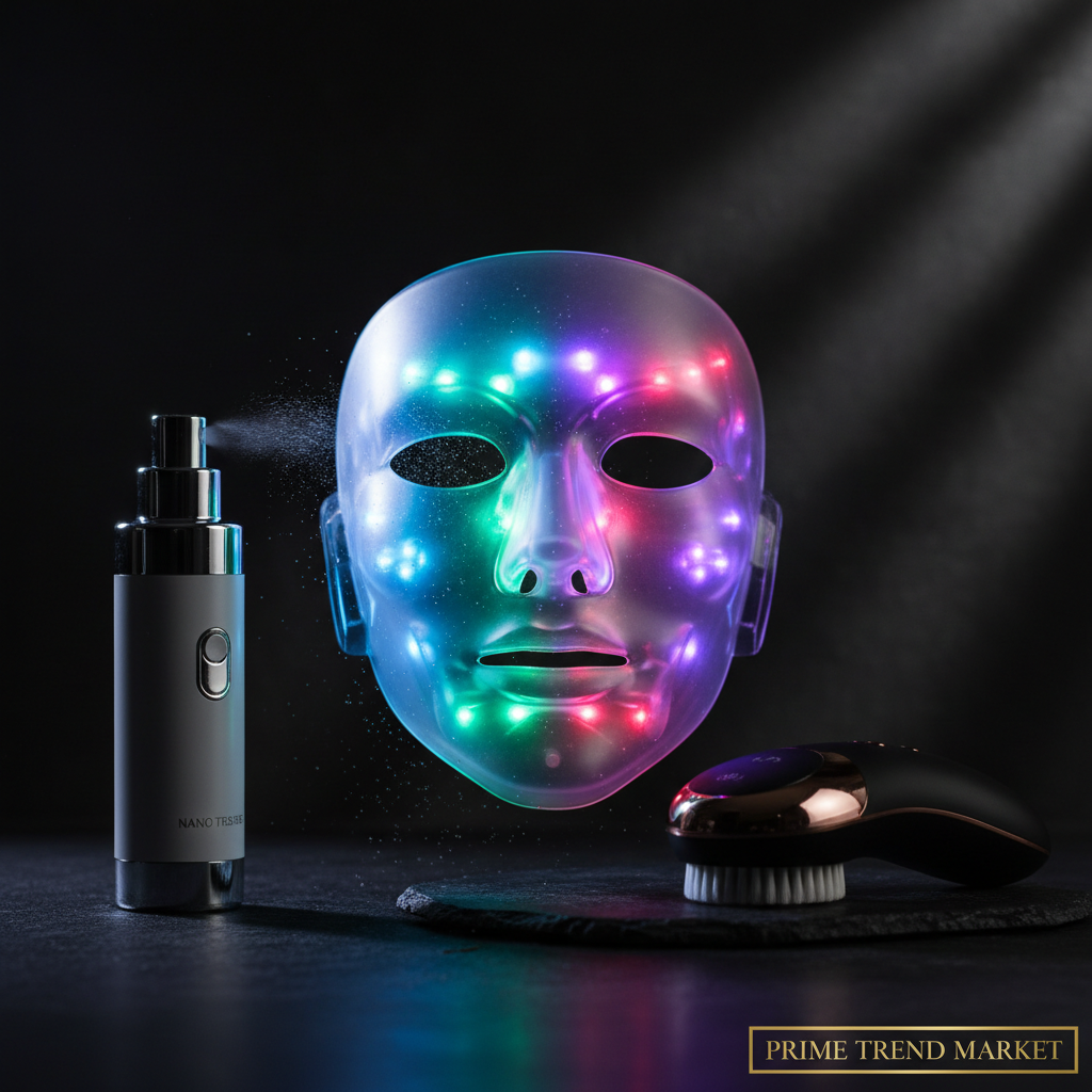 Glow Device Starter Bundle — LED Face Mask + Nano Mist Sprayer + Sonic Cleansing Brush — Prime Trend Market