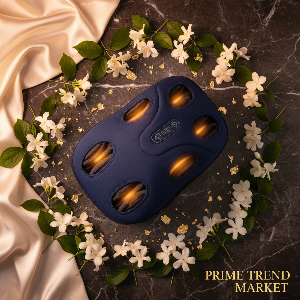 Luxury Shiatsu Electric Foot & Calf Massager with Heat — 3 Intensity Levels, Rolling Calf Massage — Prime Trend Market