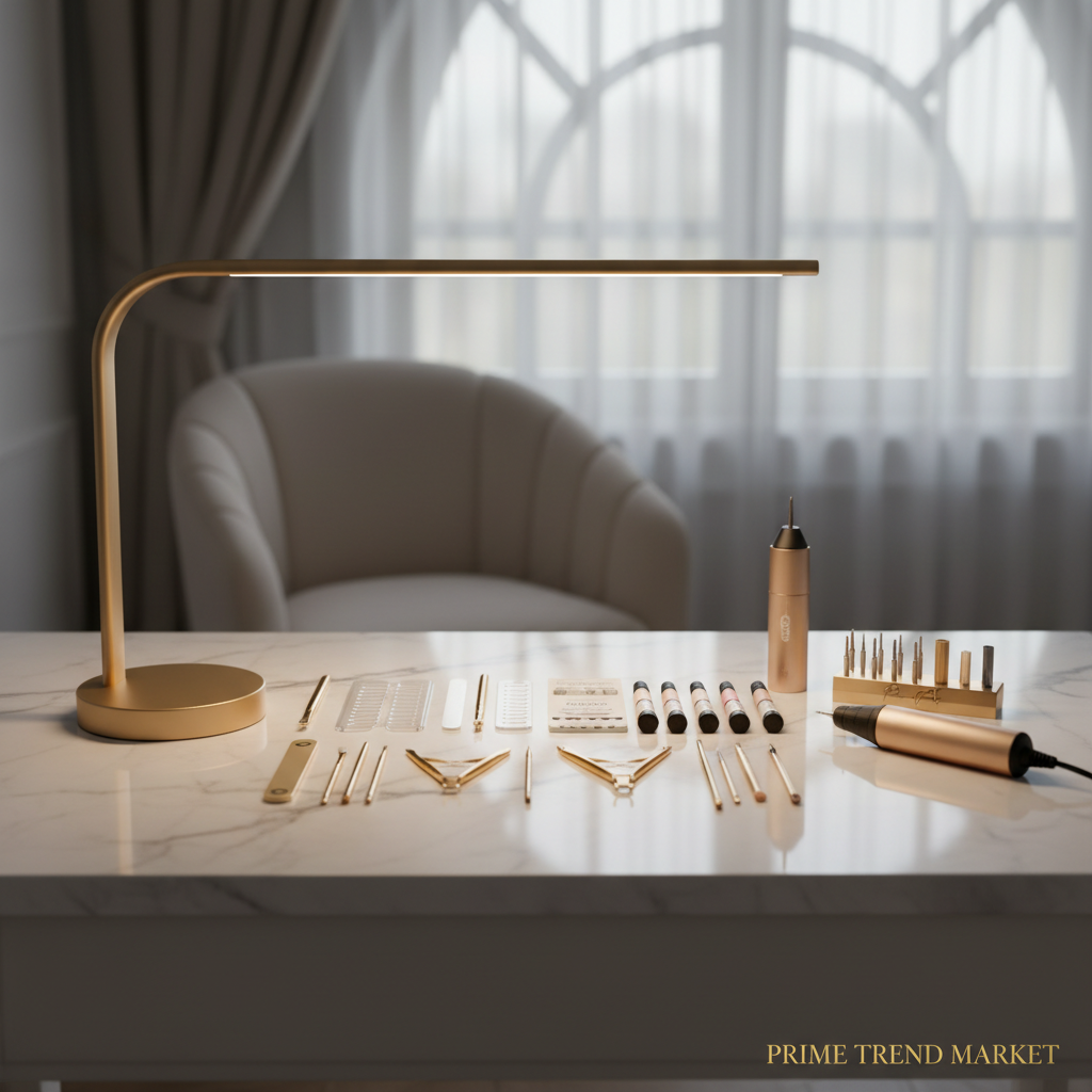 17" Half Moon LED Desk Light – 3 Color Temps, Dimmer, Shadow-Free Nail & Beauty Lamp — Prime Trend Market