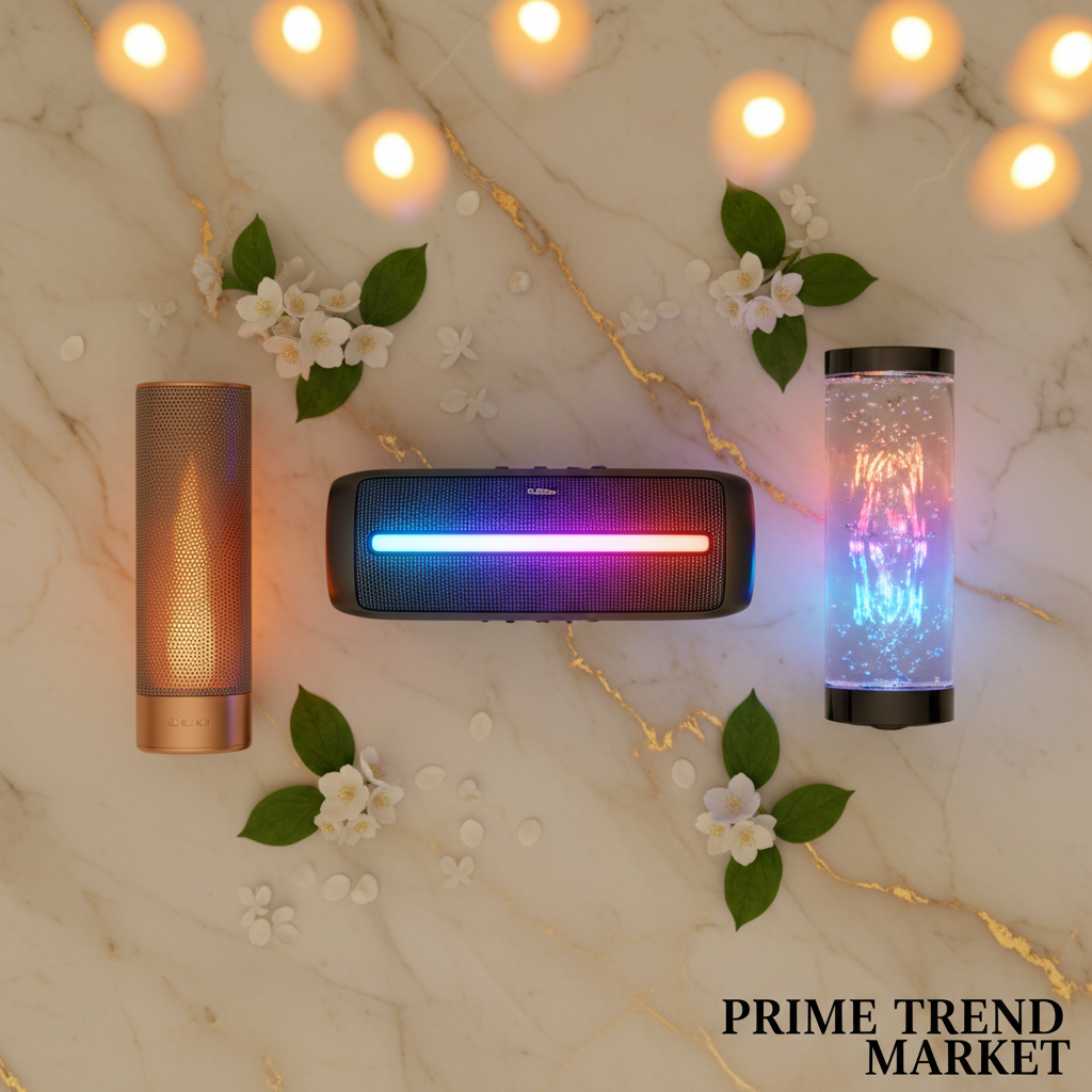 Luxury Party Speaker Bundle | RGB Party Speaker + LED Flame Torch + Dancing Water LED Speaker — Eliza & Tuan