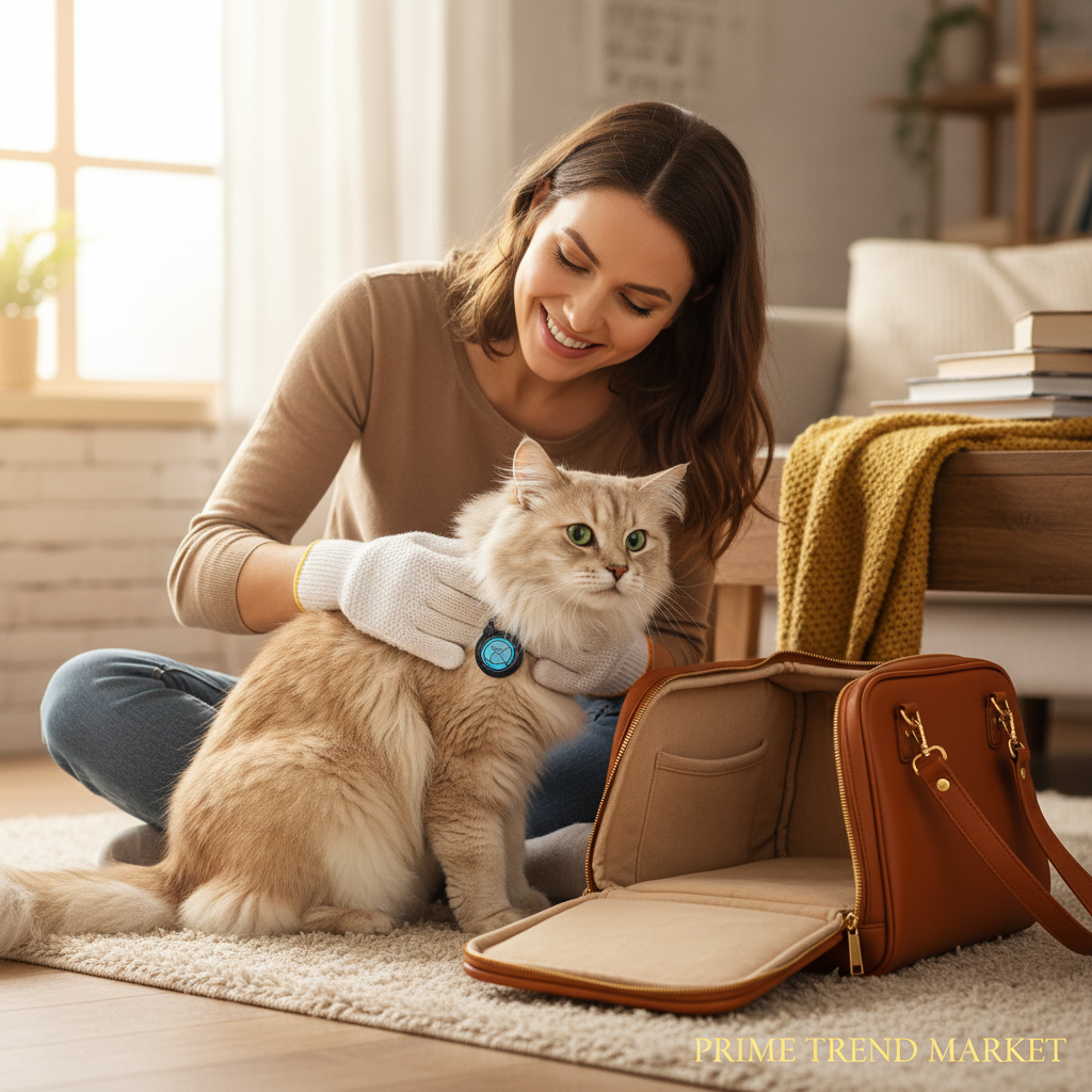 Pet Parent Essentials Bundle — Luxury Pet Carrier + GPS Tracker + Grooming Gloves — Prime Trend Market