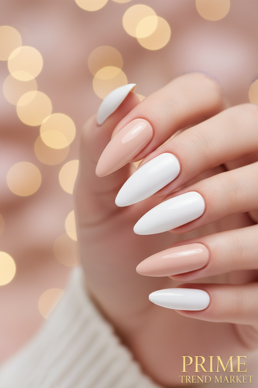Long Almond Press-On Nails — Solid Color Salon Nails | 12 Styles — Prime Trend Market