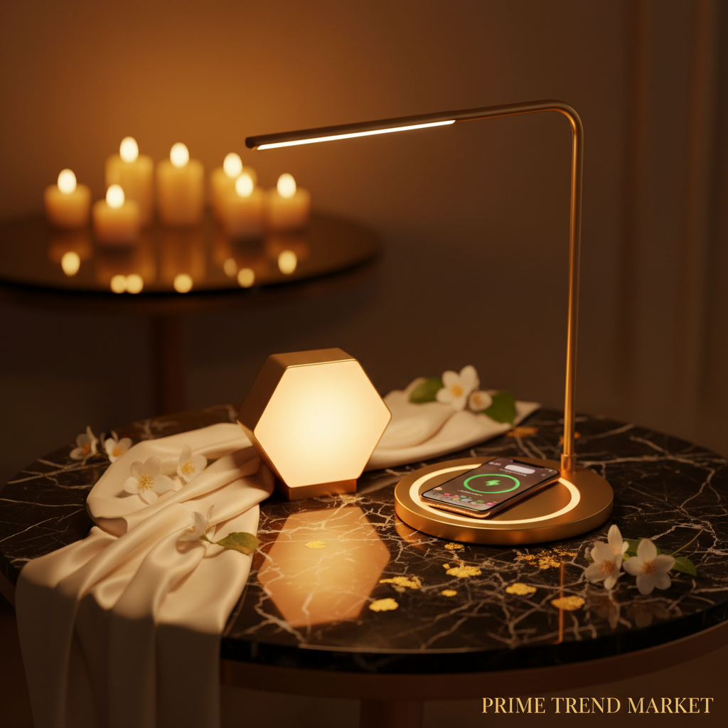 Smart Desk Setup Bundle | RGB Night Light + LED Desk Lamp & Wireless Charger — Prime Trend Market