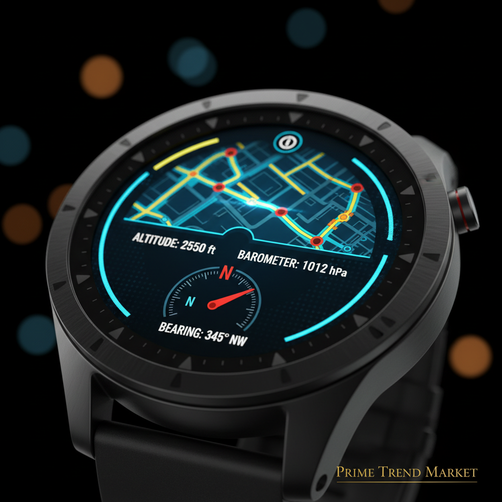SENBONO GPS Smartwatch for Men – 1.45" HD Screen, Built-In GPS, Altimeter, Barometer, Compass, AI Voice, Android & iPhone — Prime Trend Market