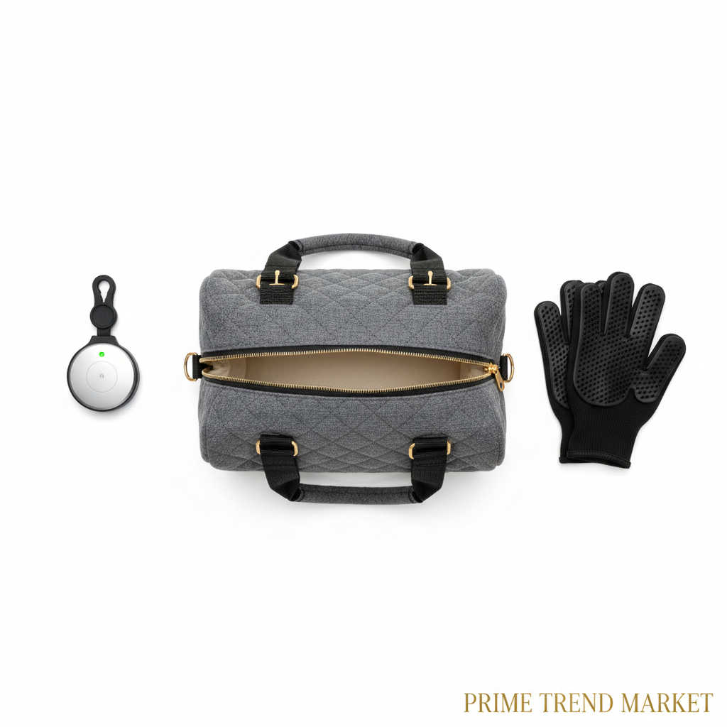 Pet Parent Essentials Bundle — Luxury Pet Carrier + GPS Tracker + Grooming Gloves — Prime Trend Market