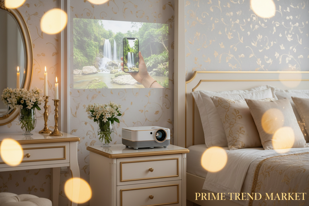 Portable WiFi Mini Projector — Wireless Screen Mirroring & Smart Projection — Prime Trend Market