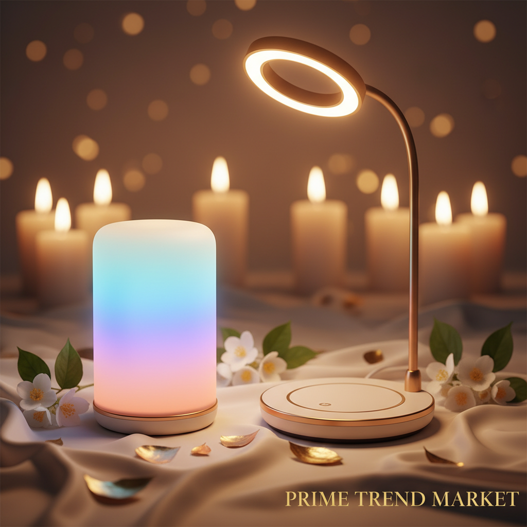 Smart Desk Setup Bundle | RGB Night Light + LED Desk Lamp & Wireless Charger — Prime Trend Market