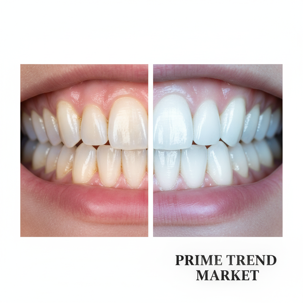 LED Teeth Whitening Kit — 32 LED Accelerator, Strips, Pens, Gel & U-Shaped Tray | Complete System — Prime Trend Market