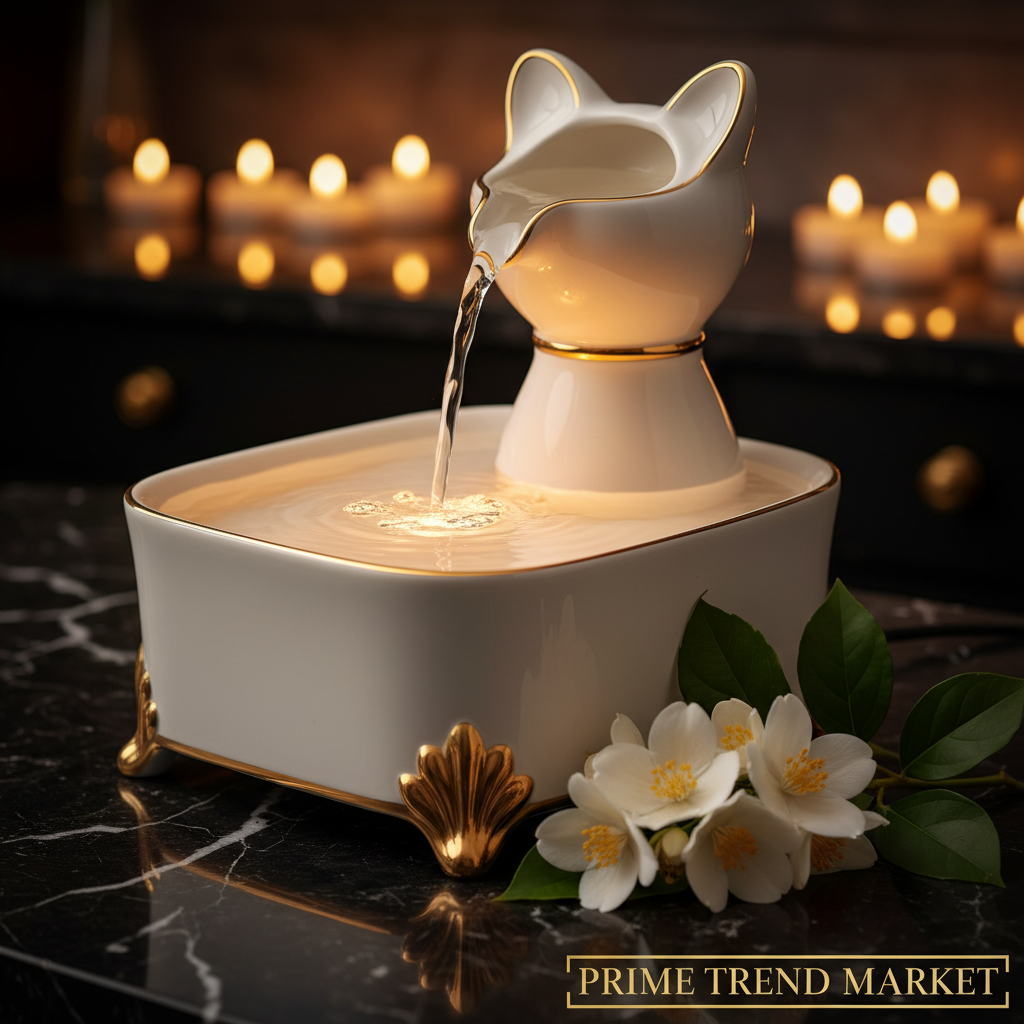 Luxury Automatic Circulation Cat Water Fountain — Smart USB, 7 Colors & Filter Bundle — Prime Trend Market