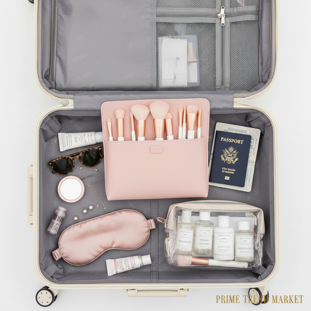 Silicone Travel Makeup Brush Holder & Beauty Blender Organizer Case — Prime Trend Market