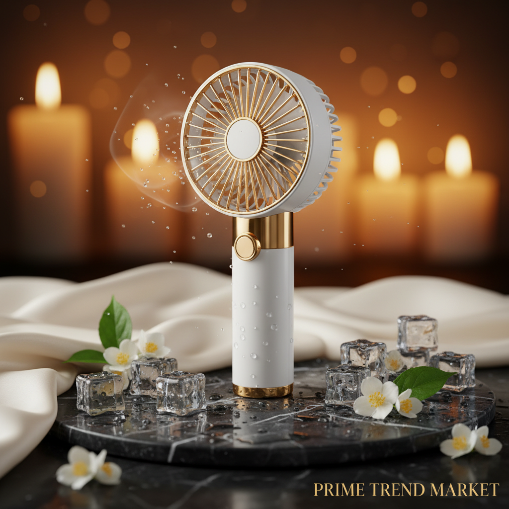 Turbo Jet Handheld Fan — Ice Cool Portable Fan with 3600mAh Battery & Touch Control — Prime Trend Market