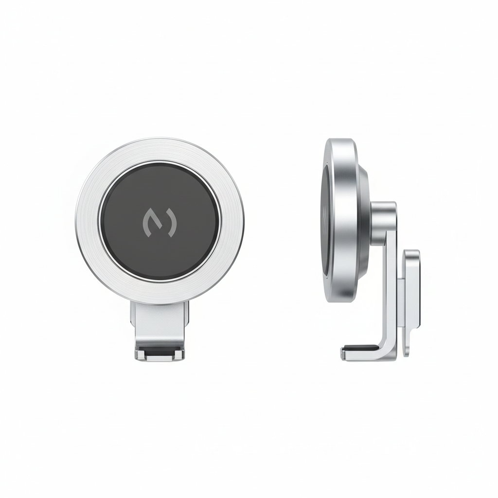 Adjustable Magnetic Car Phone Holder — 360° Rotation, 51 Magnets, Zinc Alloy — Eliza & Tuan