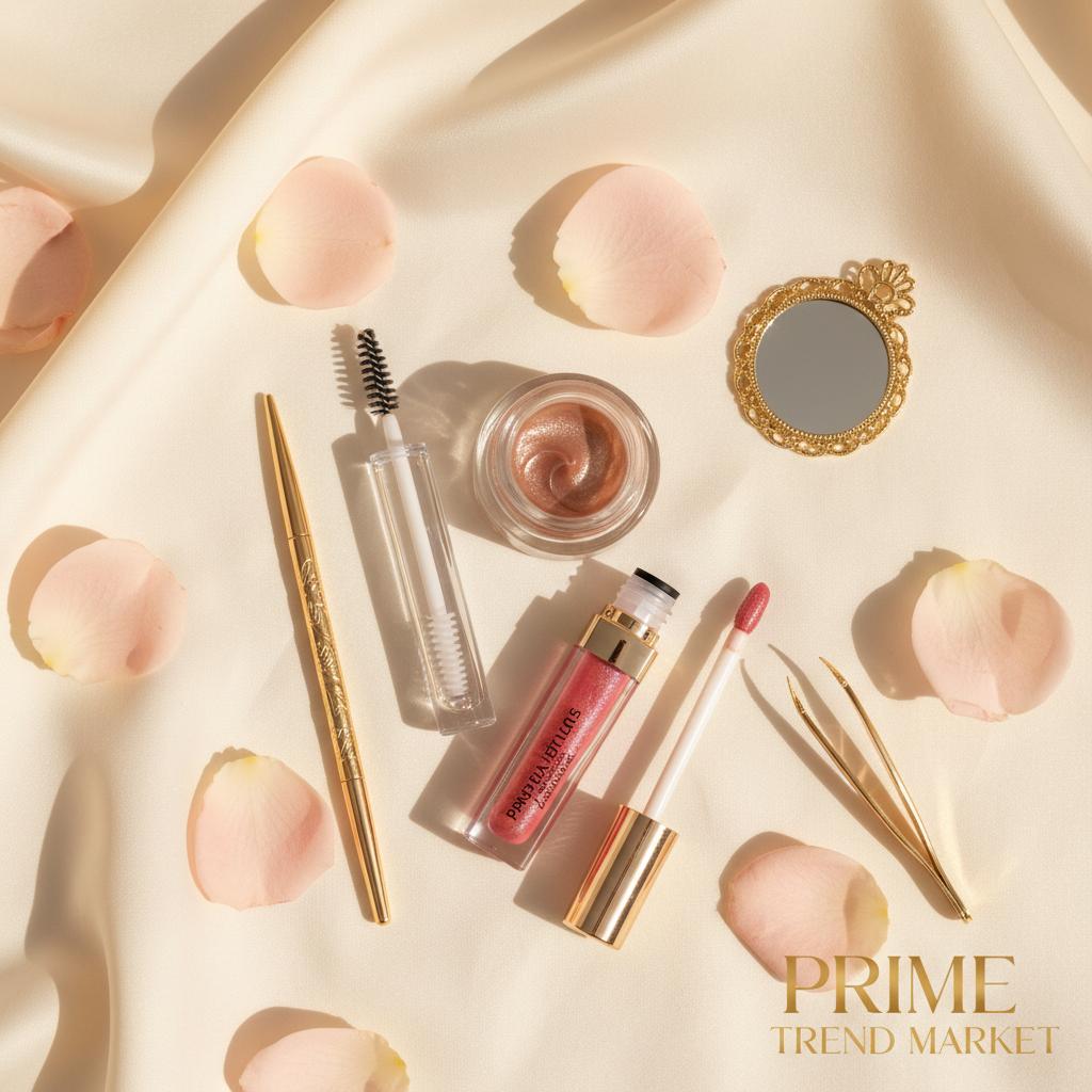PHOFAY Brow & Eye Bundle — Tinted Eyebrow Gel + Eye Cream + Double-Head Lip Gloss — Prime Trend Market