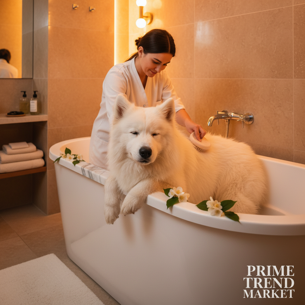 Pet Bath Massage Brush — Soothing Rubber Grooming Comb for Dogs & Cats — Prime Trend Market