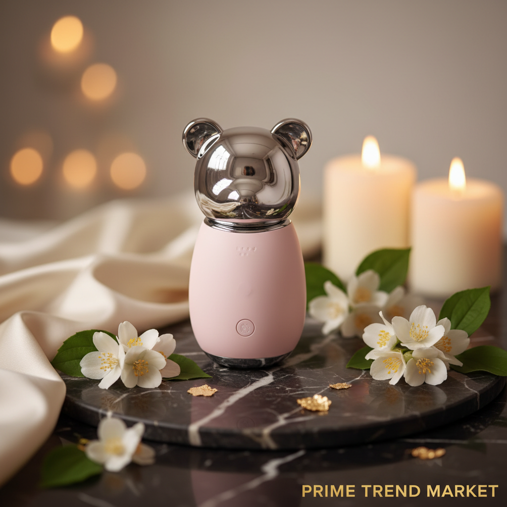 Luxury Bear-Face Microcurrent EMS Facial Sculpting Device — Anion Skin Renewal & Color Light Therapy — Eliza & Tuan