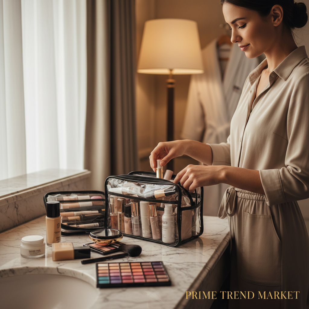 Waterproof Travel Cosmetic Bag — Multi-grid Divider Toiletry & Makeup Organizer — Prime Trend Market