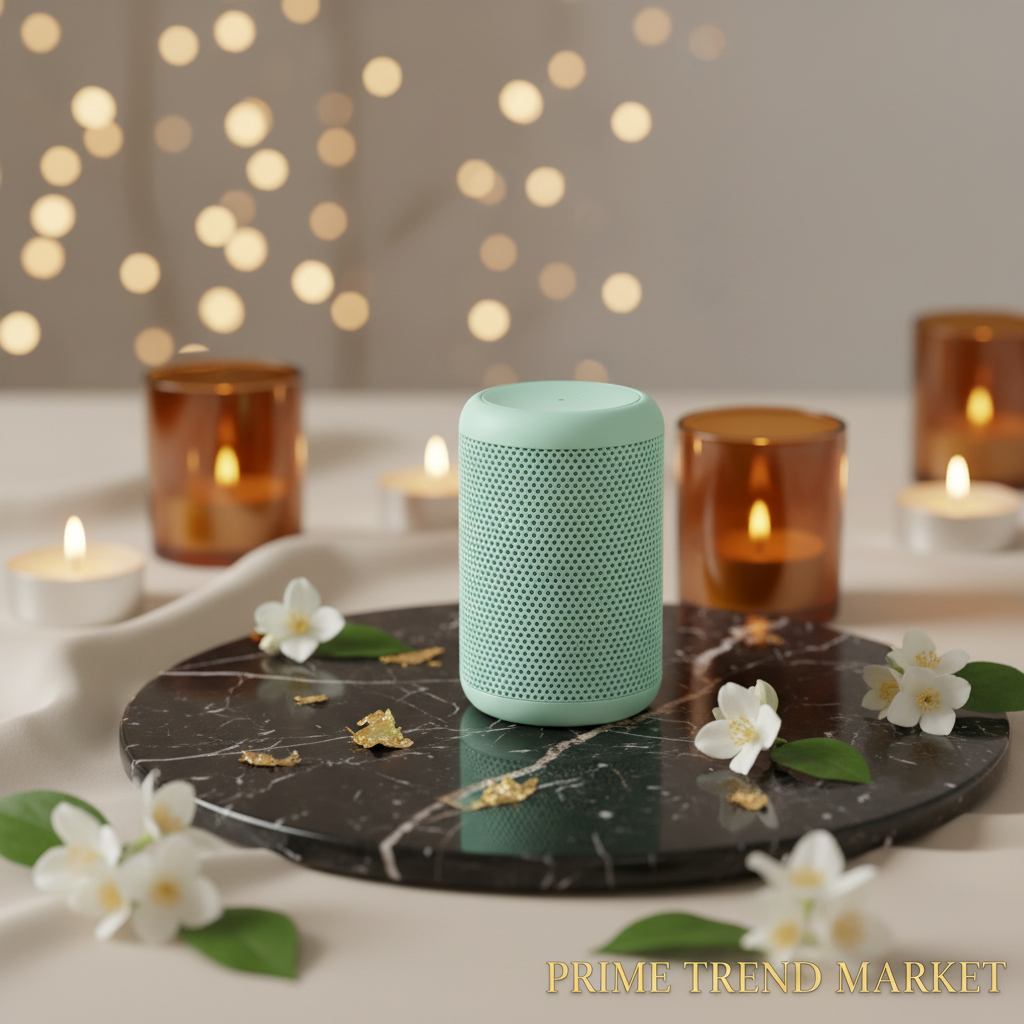 VibeDesk™ Aesthetic Mini Bluetooth Speaker — Portable Wireless Sound in 4 Colors — Eliza & Tuan