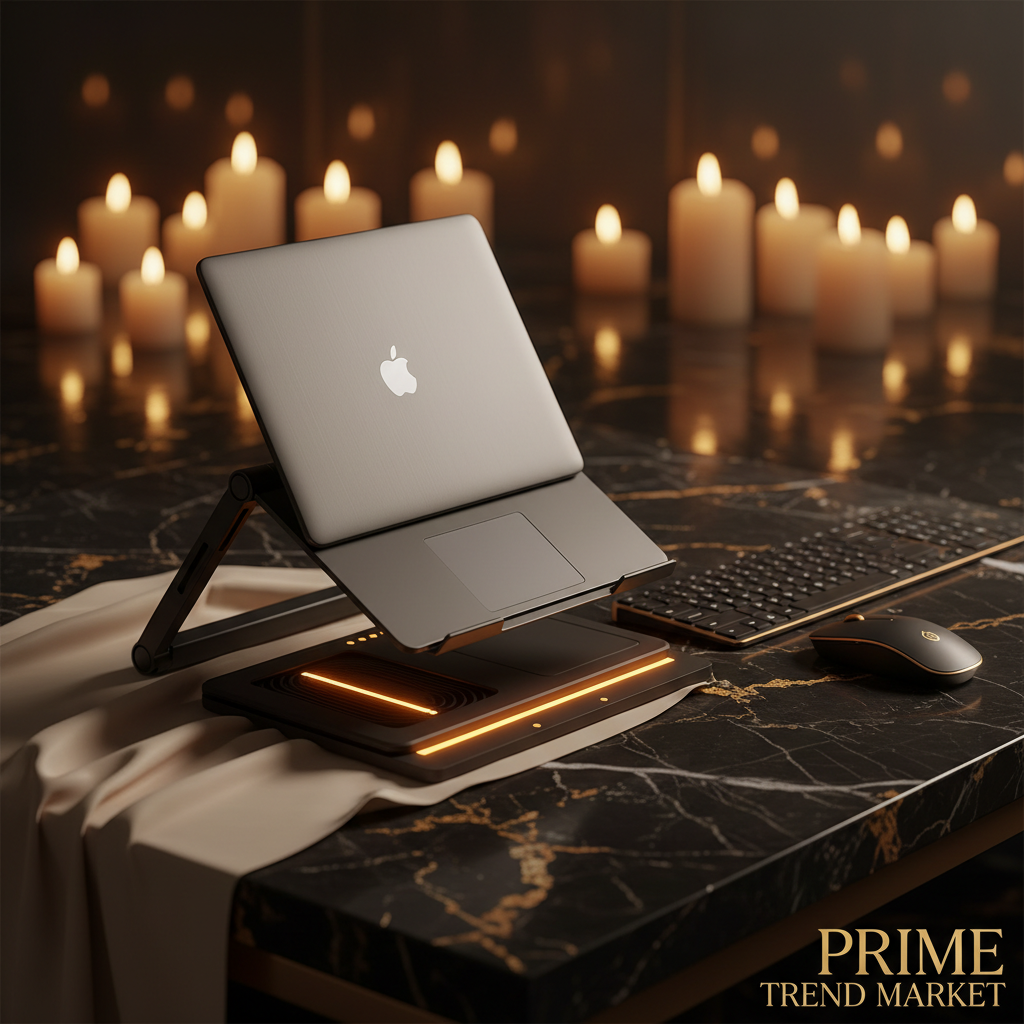 Complete Laptop Setup Bundle | Foldable Stand + Cooling Pad — Prime Trend Market