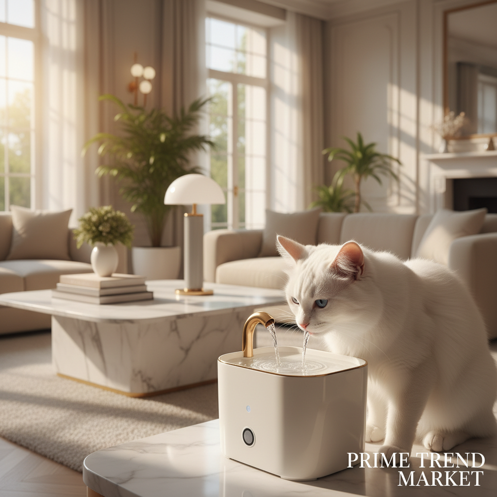 Smart Sensor Pet Drinking Fountain 2000ML — Wireless, Ultra-Quiet, Anti-Dry Burn & Filter — Prime Trend Market