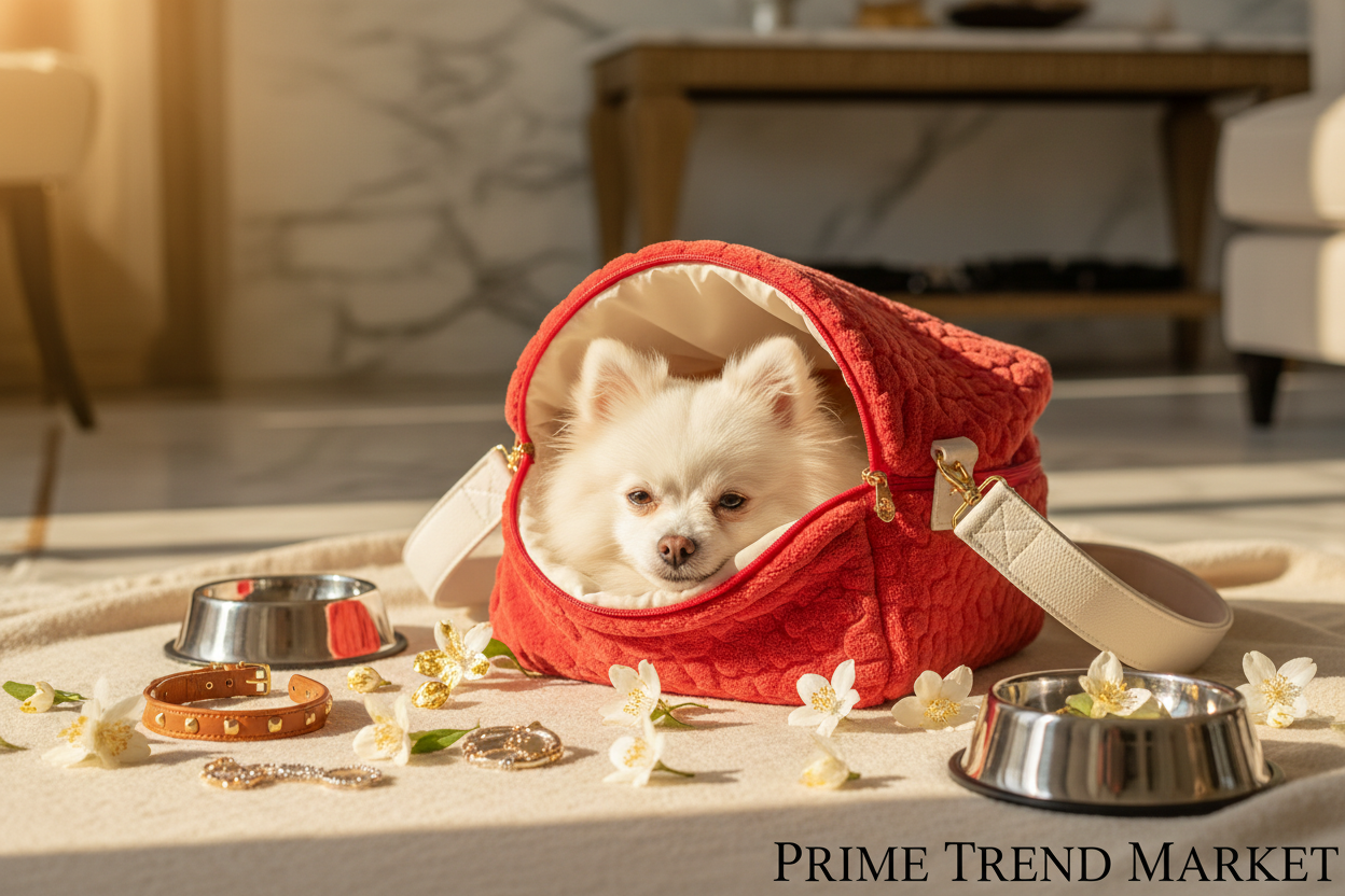 Luxury Foldable Dual-Purpose Pet Shoulder Bag – Cat & Small Dog Carrier — Prime Trend Market
