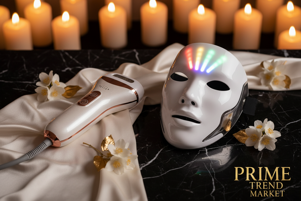 IPL + LED Pro Bundle | Professional IPL Hair Removal Device + 4-in-1 Flexible LED Light Therapy Face Mask — Prime Trend Market