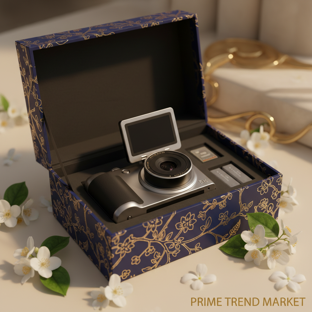 5K WiFi Vlogging Camera with Flip Screen, Fill Light & 2 Batteries — Prime Trend Market