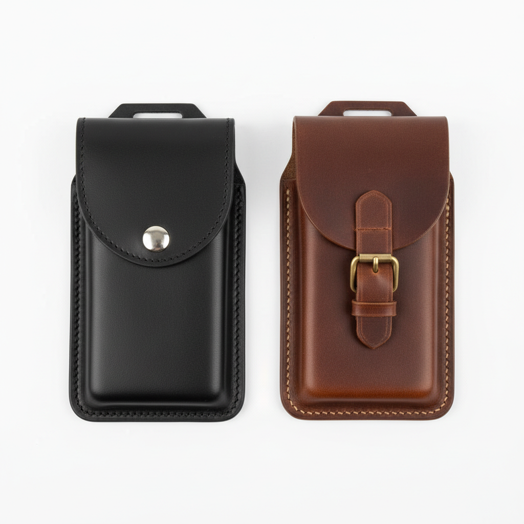 Men's Leather Phone Belt Holster — Waist Pouch with Belt Loop — Prime Trend Market