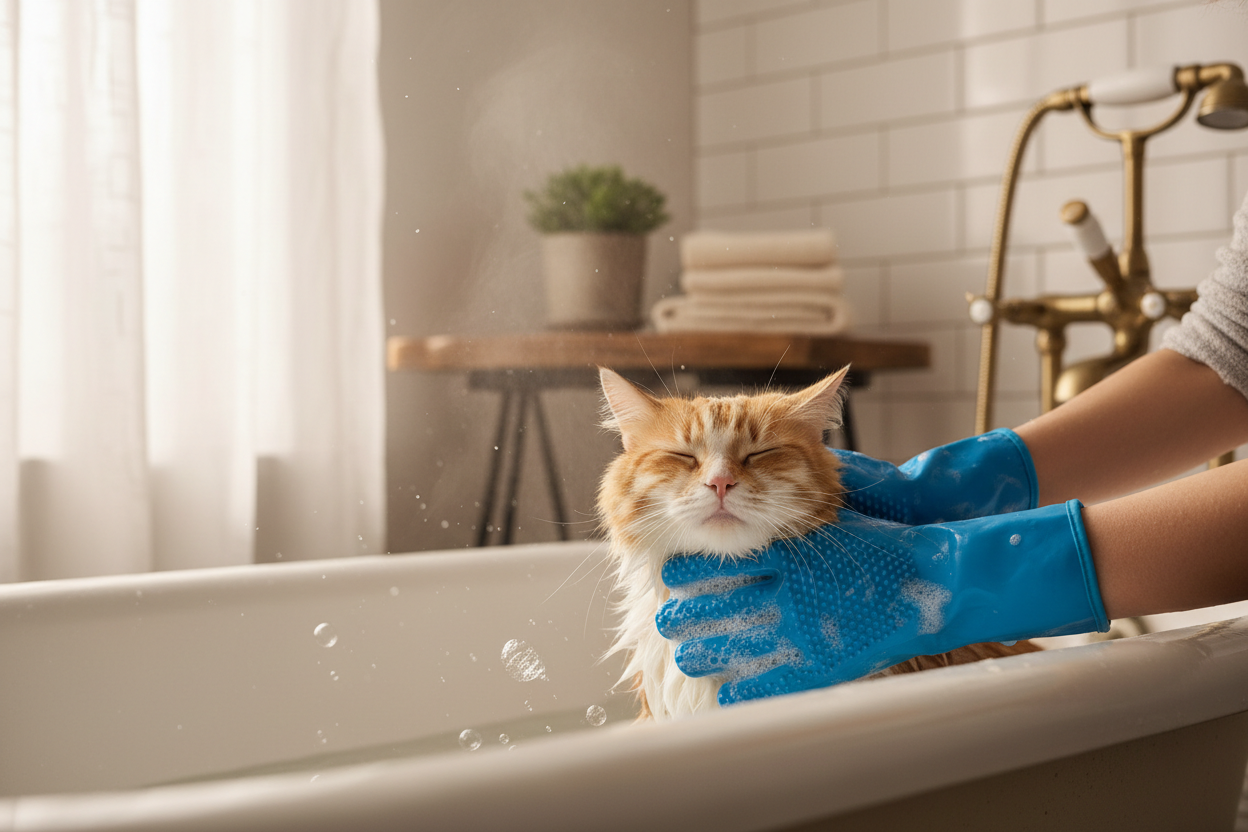 Double-Sided Pet Grooming Gloves — Cats & Dogs — Prime Trend Market