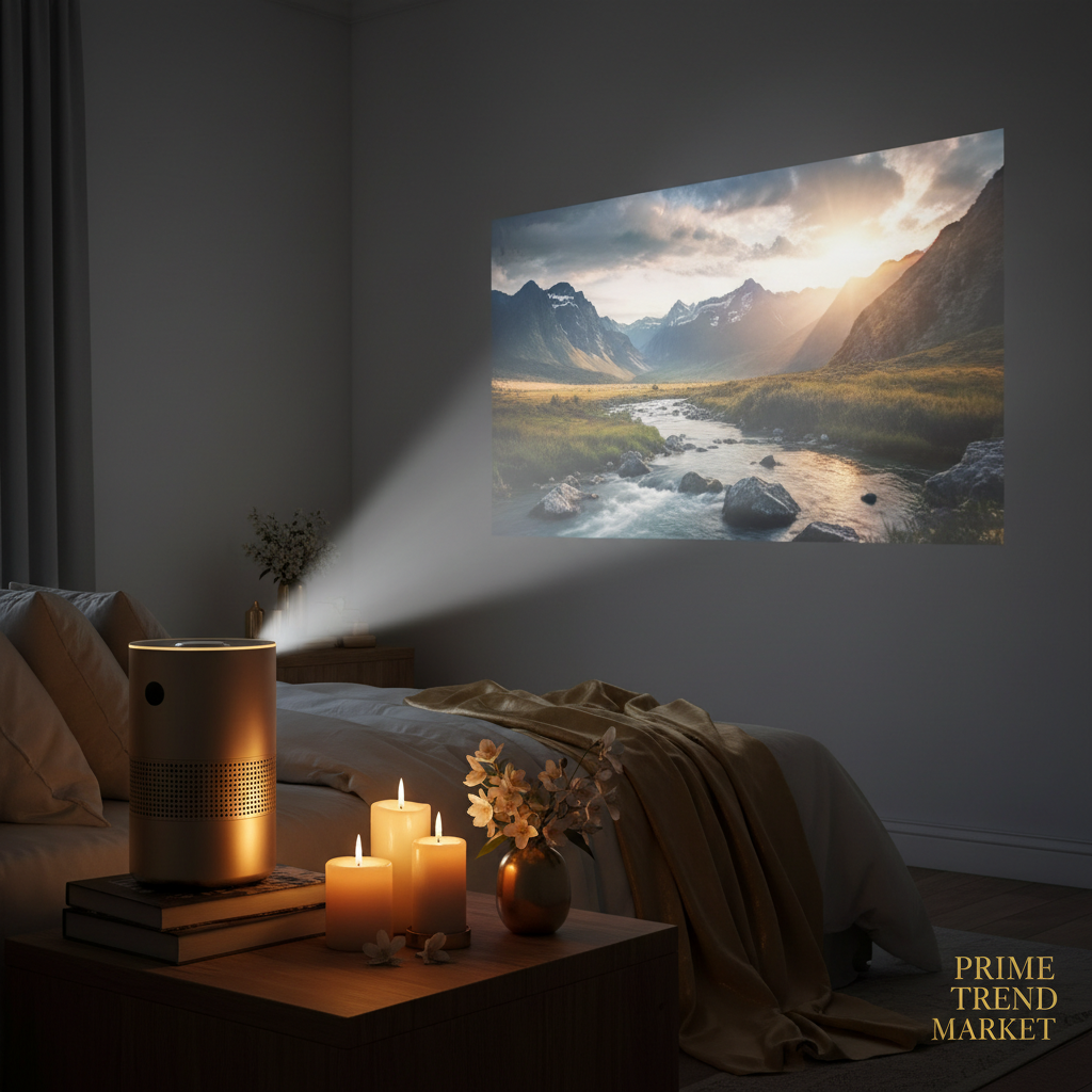 JHT400 Smart Mini Projector — WiFi Wireless, 30,000Hr LED, HDMI, Home & Travel — Prime Trend Market
