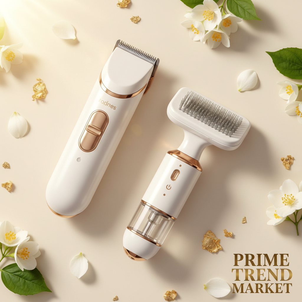 Complete Pet Grooming Bundle | Clipper + Steam Grooming Brush — Prime Trend Market