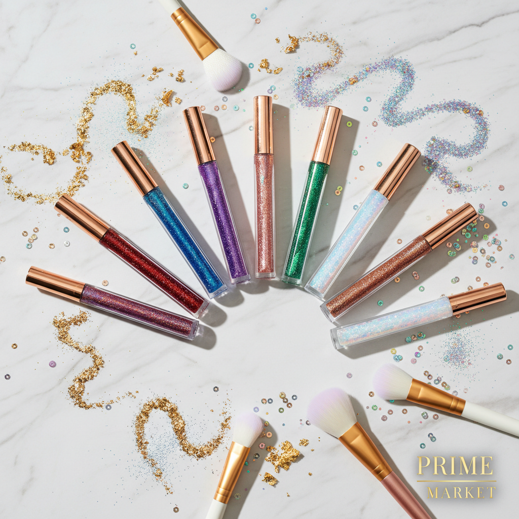 Liquid Glitter Eyeliner Set — 8 Colors, Waterproof & Long-Lasting | Festival Eye Makeup — Prime Trend Market