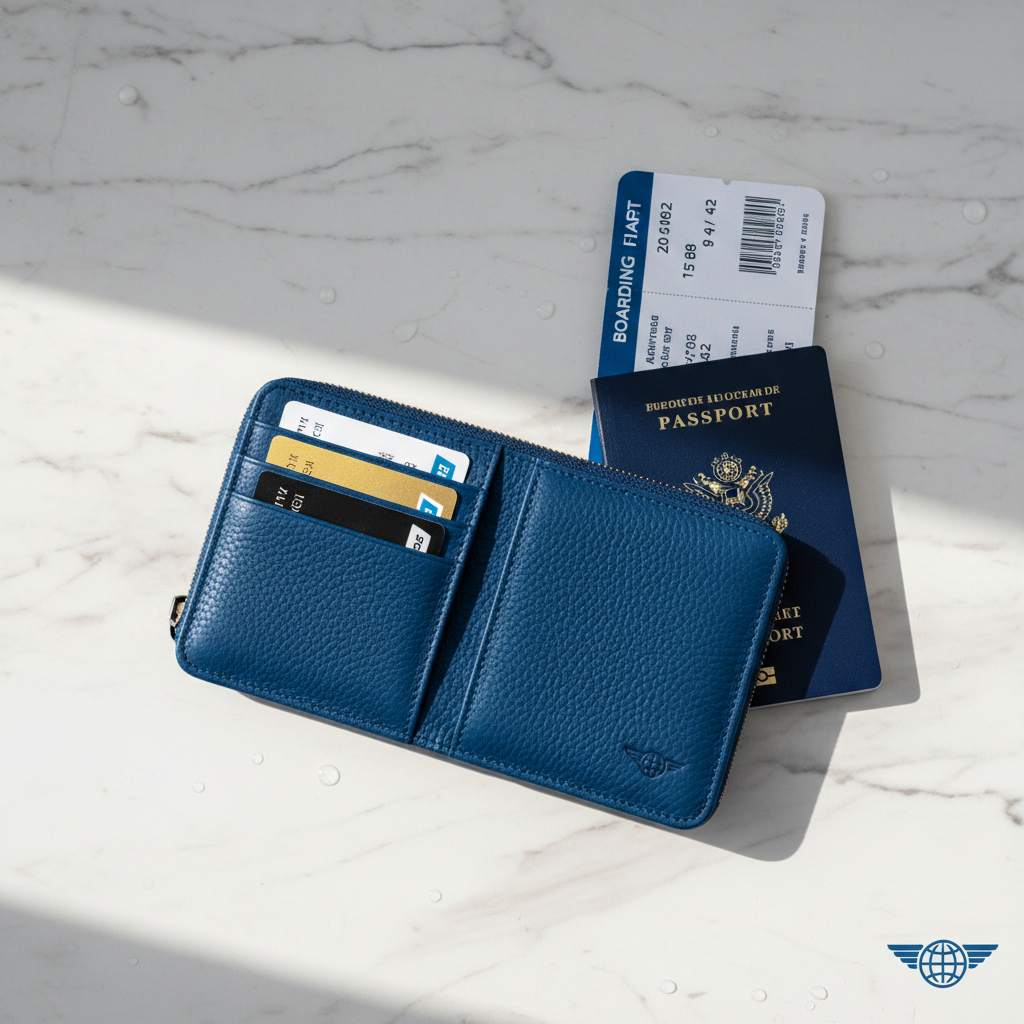 Travel Passport Wallet | 12-Cell Organizer | Water-Repellent | Card, ID & Phone Holder — Eliza & Tuan