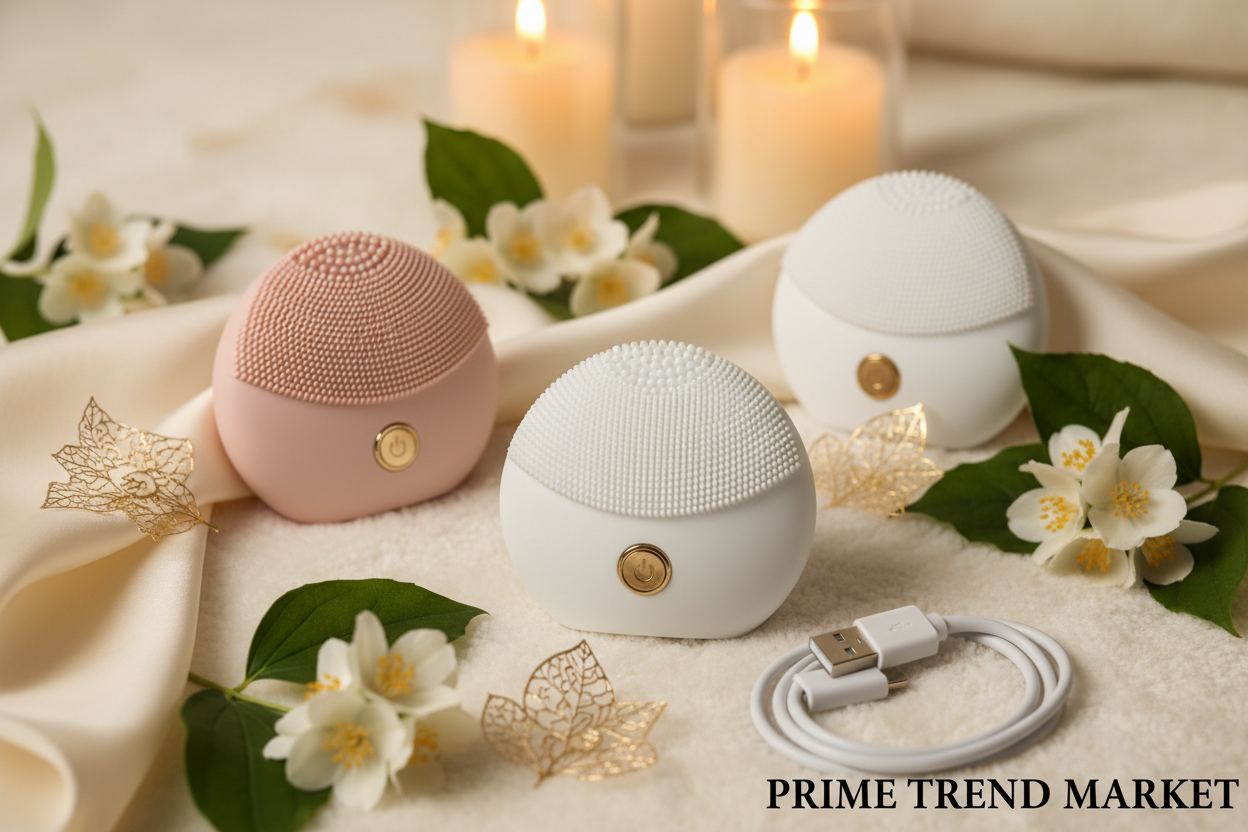 Luxury Mini Silicone Electric Face Cleansing Brush — USB Sonic Skin Purifier — Prime Trend Market