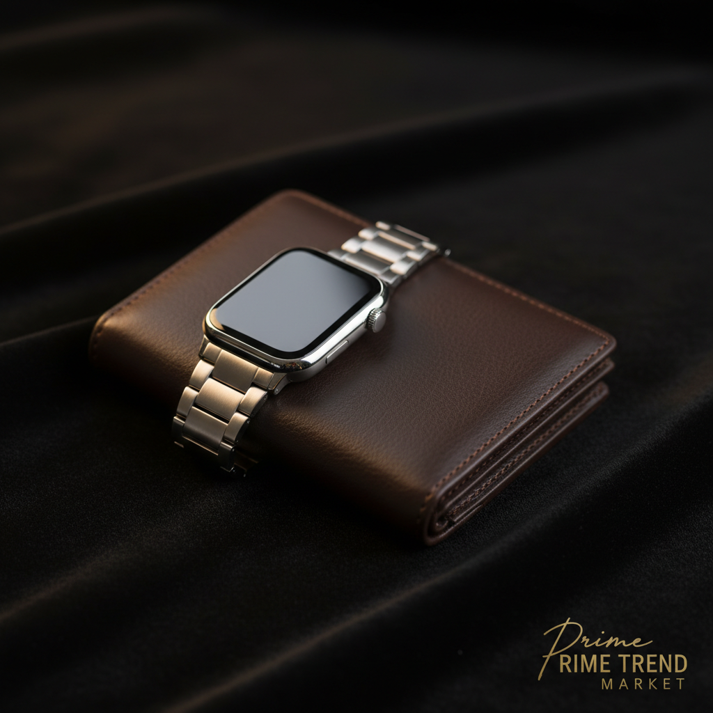 Premium Gift Set – KW10Pro Luxury Smartwatch + AirTag Slim Leather Wallet | Tech Gift for Her — Prime Trend Market