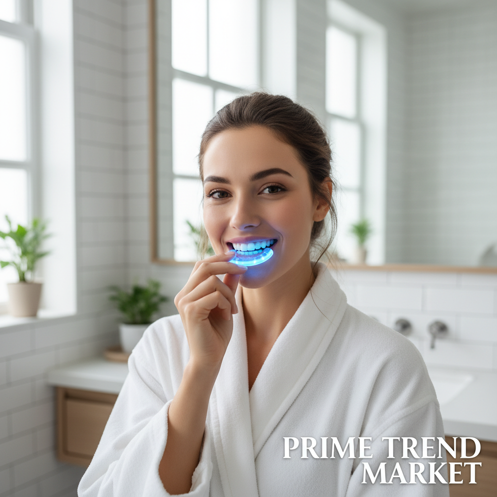 LED Teeth Whitening Kit — 32 LED Accelerator, Strips, Pens, Gel & U-Shaped Tray | Complete System — Prime Trend Market
