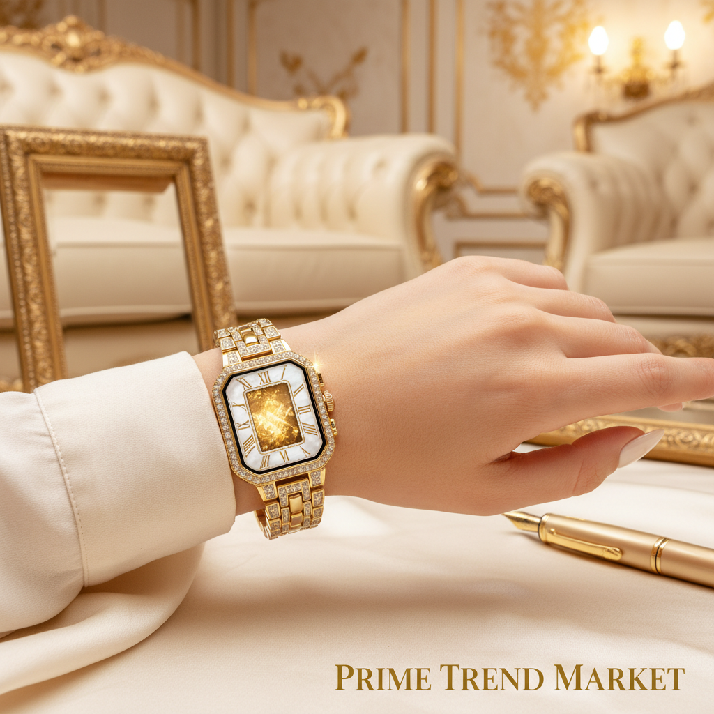 Luxury Women's Bling Smartwatch — Menstrual Cycle, Heart Rate, Remote Photography & More — Prime Trend Market