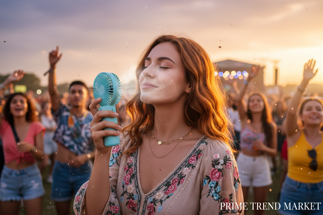 Turbo Jet Handheld Fan — Ice Cool Portable Fan with 3600mAh Battery & Touch Control — Prime Trend Market