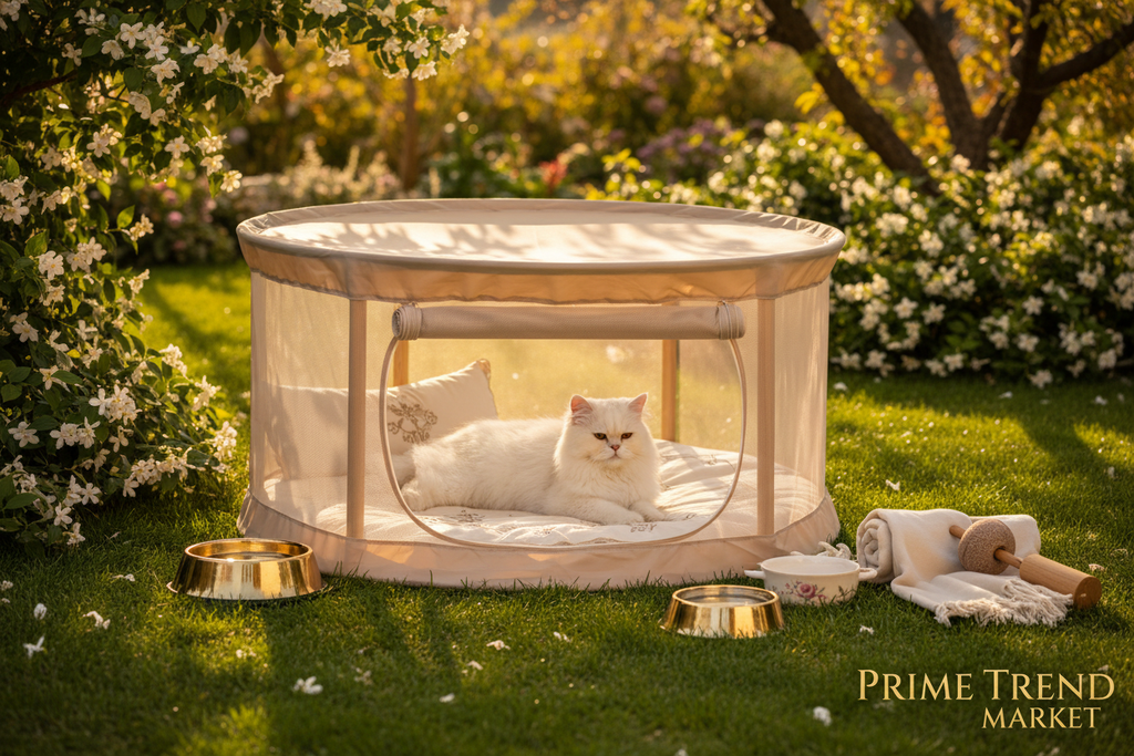 Luxury Portable Foldable Pet Fence Playpen – Indoor & Outdoor Dog & Cat Sports Pen — Prime Trend Market