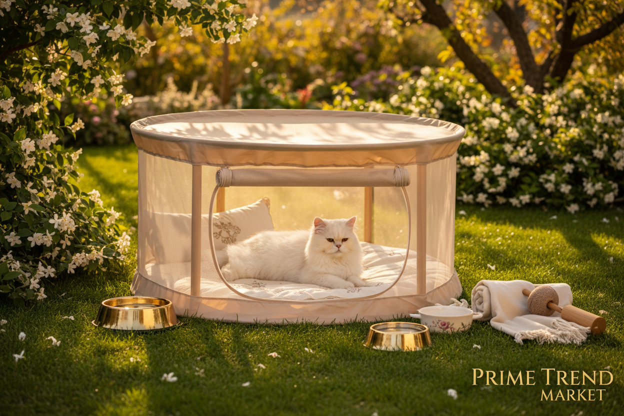 Luxury Portable Foldable Pet Fence Playpen – Indoor & Outdoor Dog & Cat Sports Pen — Prime Trend Market