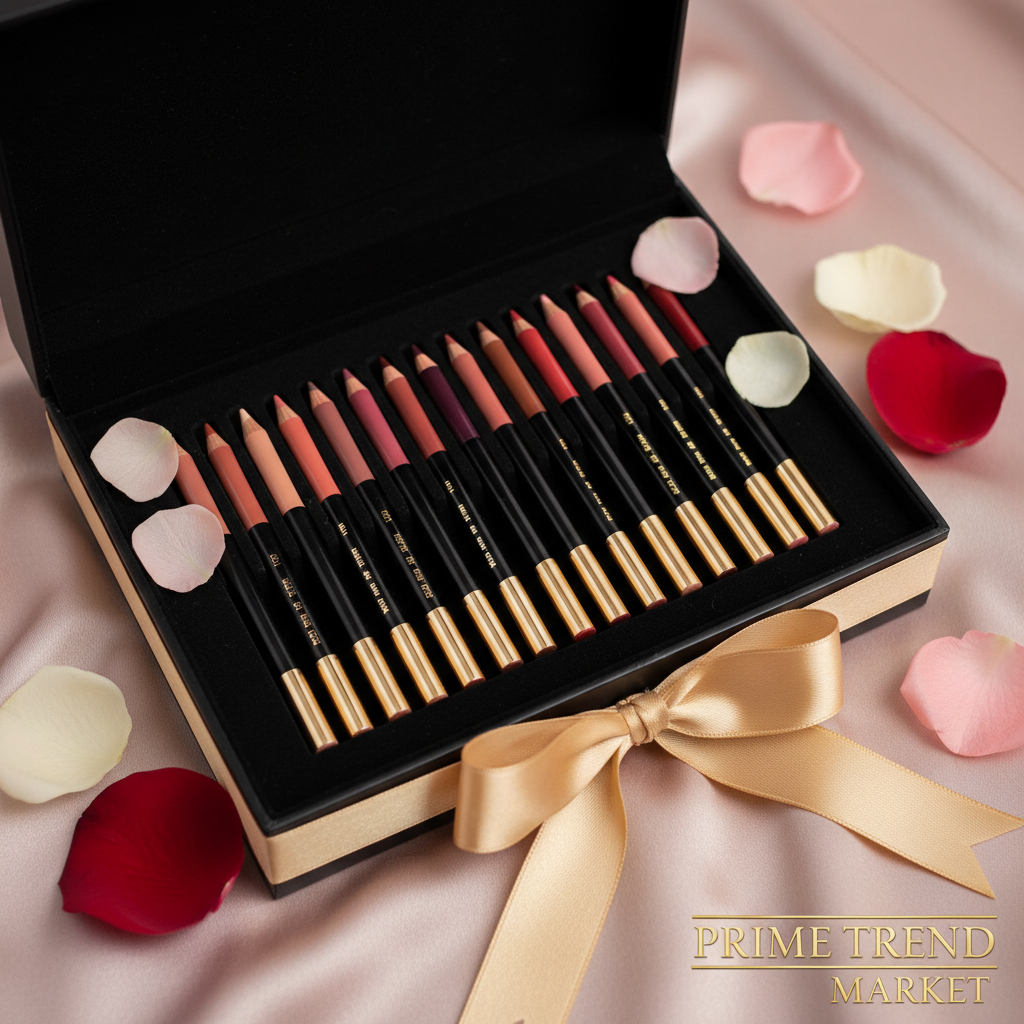 12-Color Lip Liner Pencil Set – High Pigment, Vegan, Longwear Ultra Fine Lip Liners | All Skin Tones — Prime Trend Market
