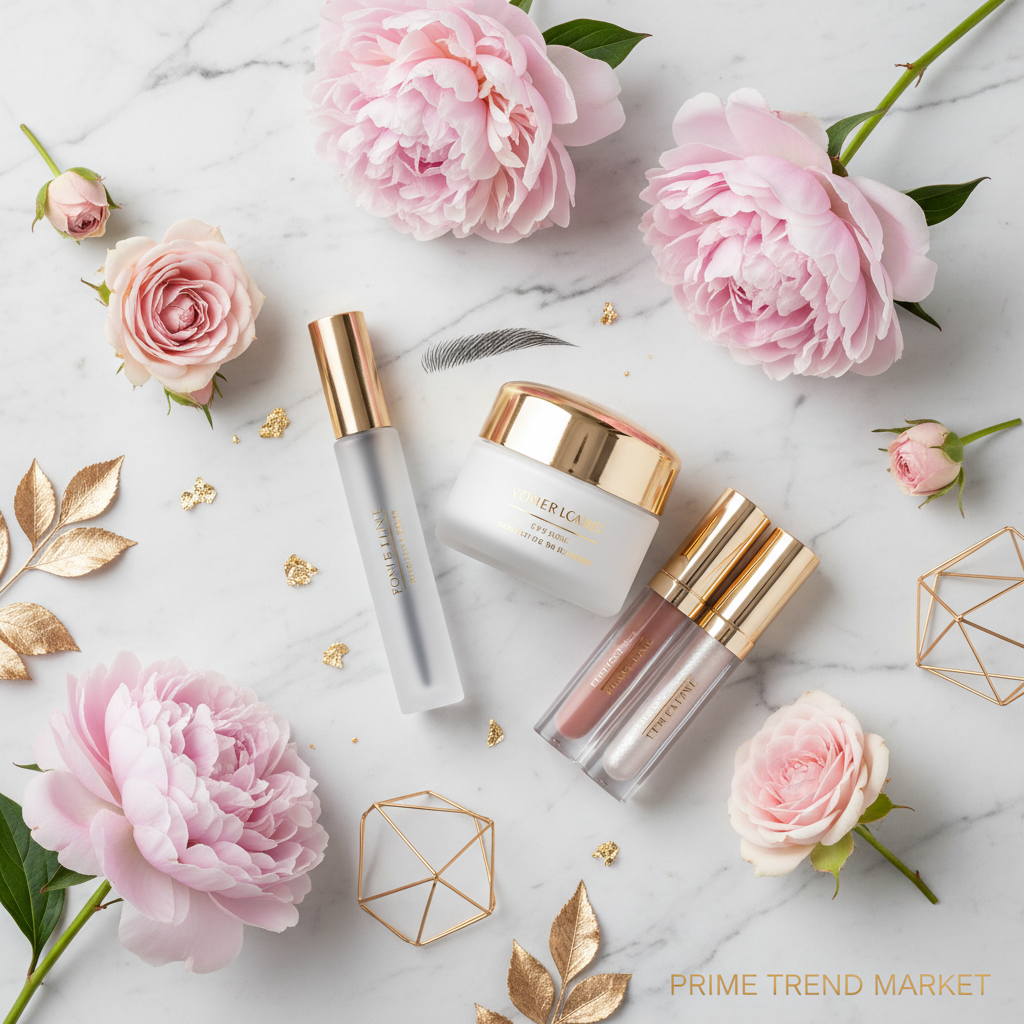 PHOFAY Brow & Eye Bundle — Tinted Eyebrow Gel + Eye Cream + Double-Head Lip Gloss — Prime Trend Market